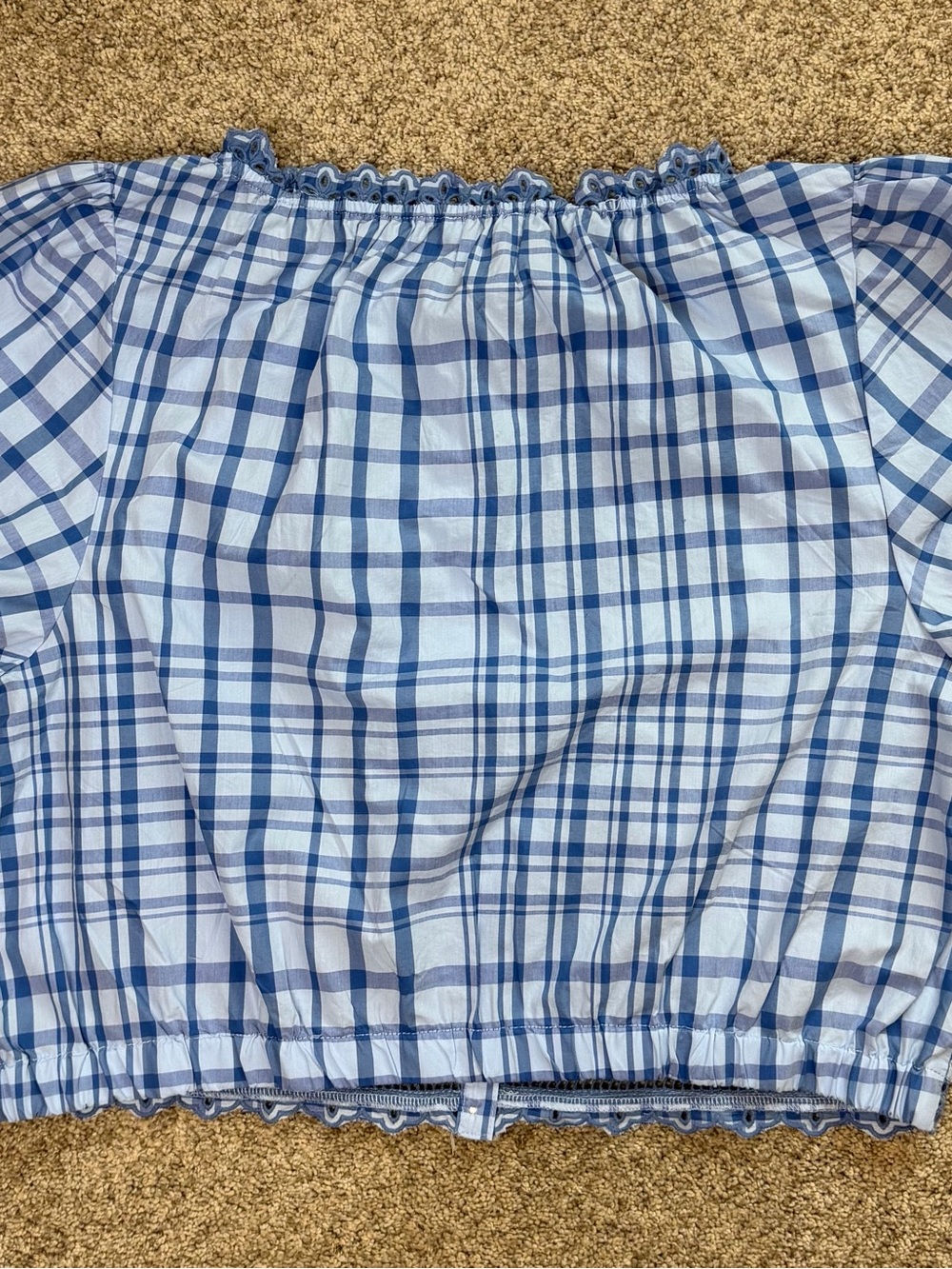 Free Assembly Plaid Embroidered Peasant Blouse – XL – NWT - Picture 7 of 8